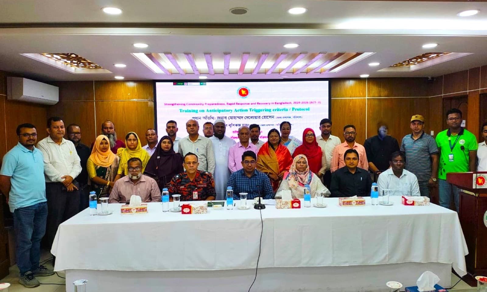 Indoor training and anticipatory action dialogue